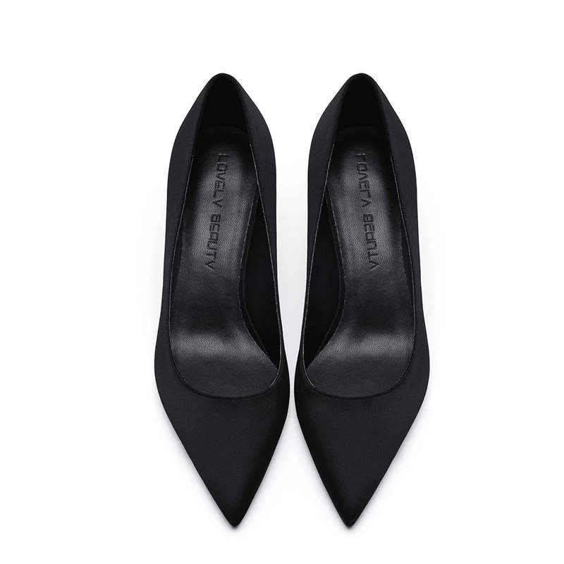 10cm Heel Height Элегантные женские туфли-лодочки высококачественные шелковые туфли с острым носком на высоком тонком каблуке 6 см, 8 см, 10 см, Классические Вечерние туфли для офиса женская обувь зеленого цвета, E0041 - Цвет: 10cm Heel Height