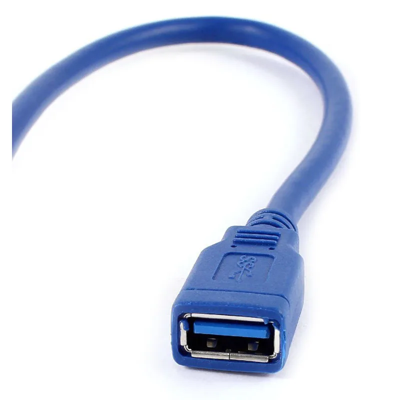 Самый дешевый синий USB 3 0 Штекерный разъем F/M Тип A Удлинительный кабель 30 см |