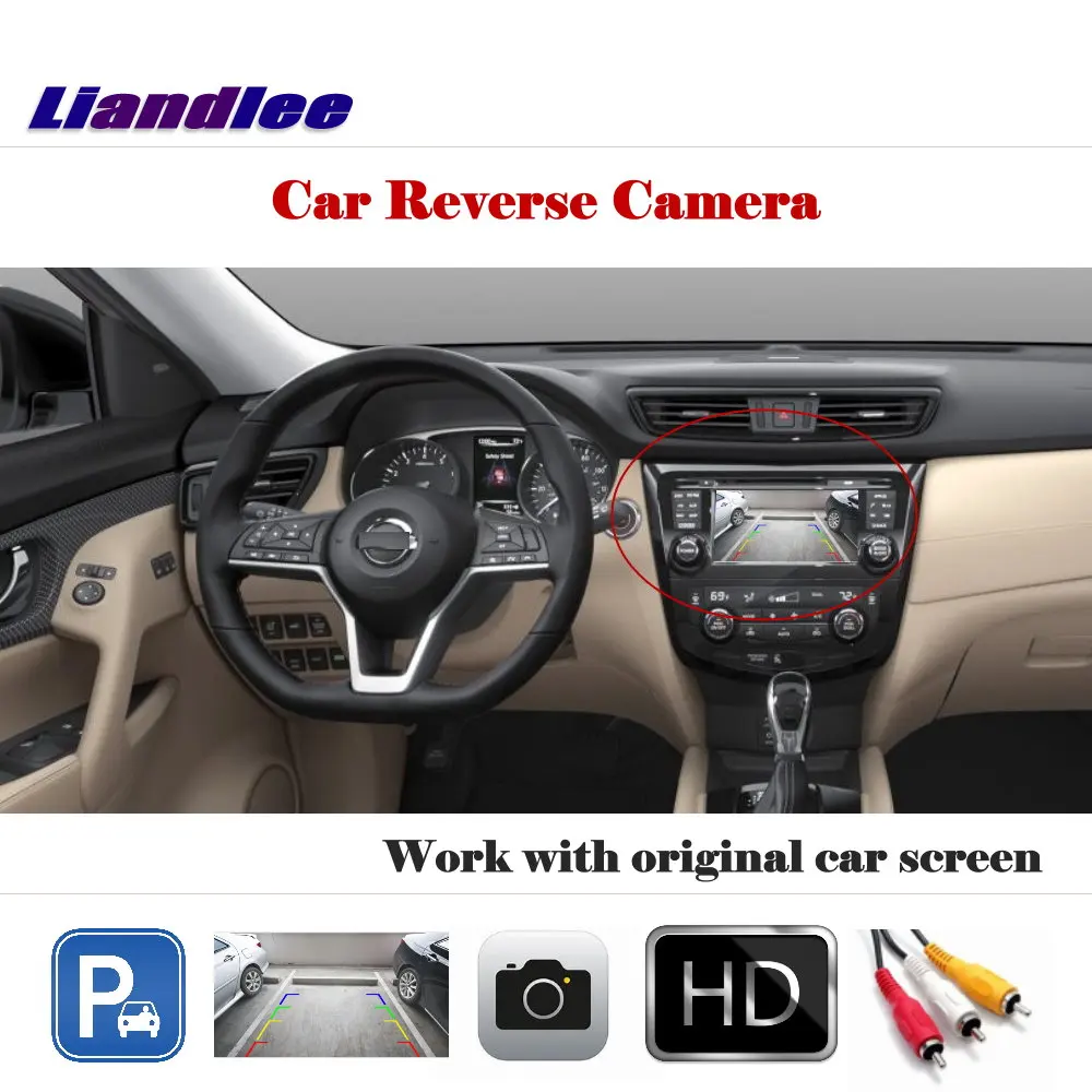 

Liandlee Auto Rearview Reverse Camera For Nissan Kicks 2016-2018 HD CCD Rear Parking Back CAM Work With Car Factory Screen
