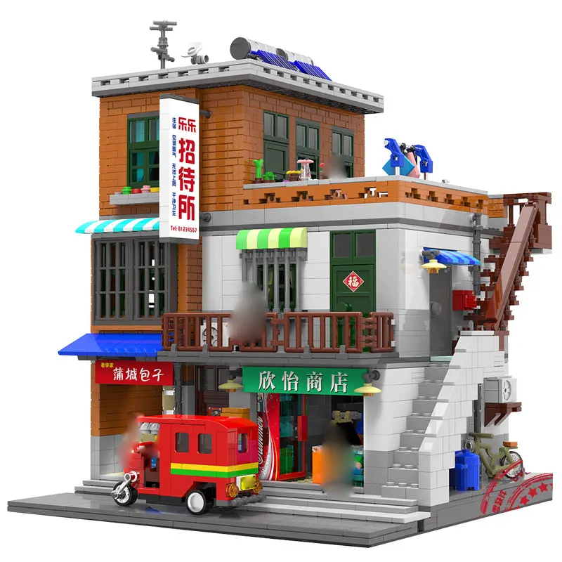 В НАЛИЧИИ XINGBAO 01013 2706 шт. Подлинный творческий конструктор MOC серии городской деревни из строительных блоков игрушек модель подарок.