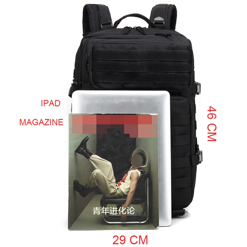 Военный тактический рюкзак 40 л армейская Сумка Molle мужские водонепроницаемые