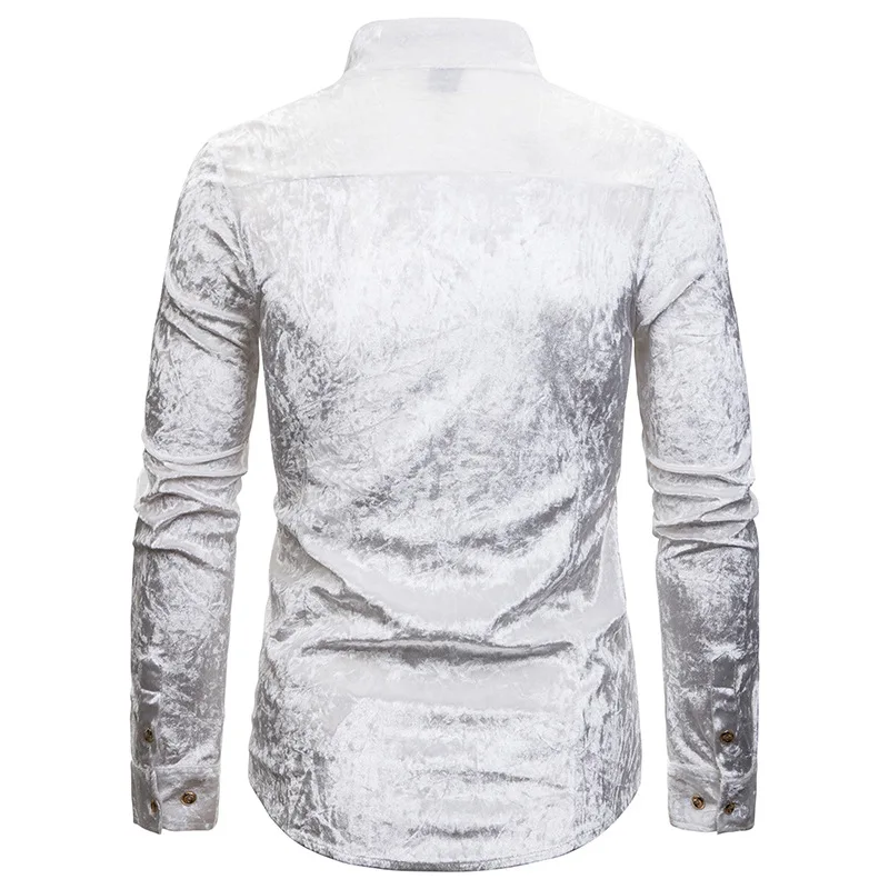 

2019 Spring Autumn Features Shirts Men Casual Velvet Shirt New Arrival Long Sleeve Casual Slim Fit Male Shirts