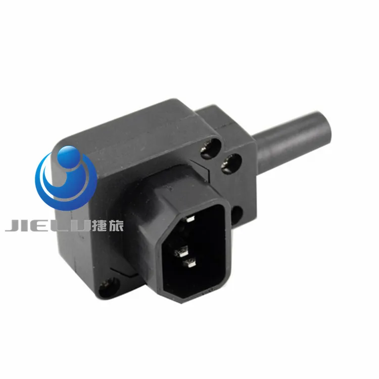 1 шт. 90 градусов C14 Разъем питания IEC 320 вниз угол штекер AC шнур питания/кабельный