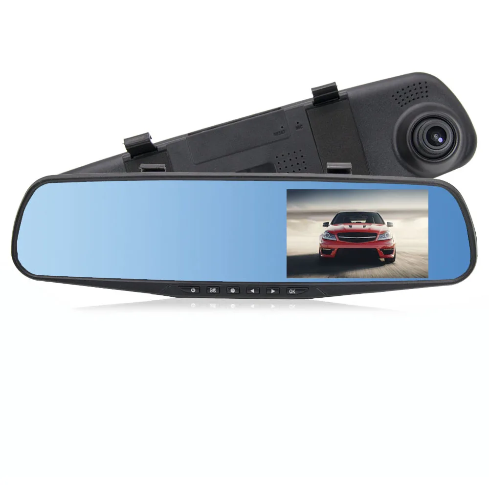 single dash cam HGDO Двойной объектив зеркало заднего вида с видеорегистратором и камера 4.3 '' видеорегистраторы автомобильные зеркало видеорегистратор FHD 1080 P регистратор автомобильный видеорегистратор с двумя камерами - Название цвета: single dash cam