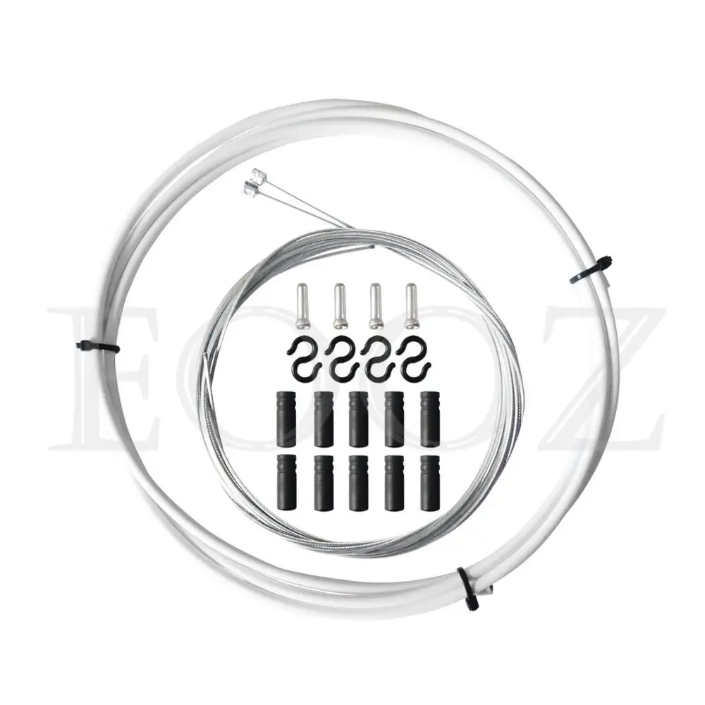 SHIFT CABLE WHITE EOOZ MTB велосипедная трубка тормозной магистрали наборы оцинкованный 5 мм горный тормоз для дорожного велосипеда кабель 4 мм переключения передач переключатель - Цвет: SHIFT CABLE WHITE