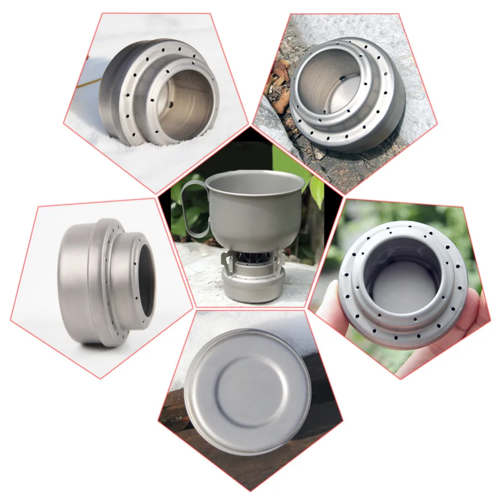 Уличная портативная титановая спиртовая плита уличная духовая для кемпинга и