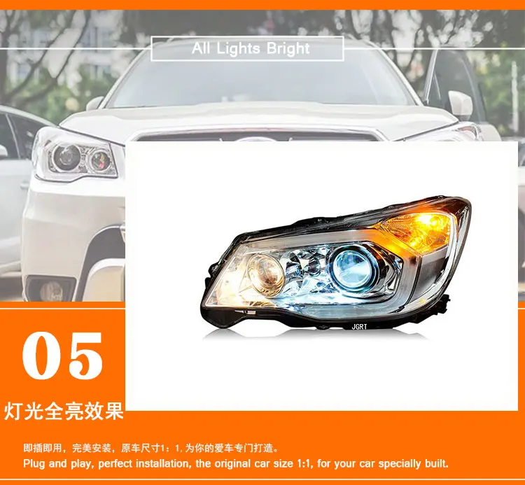Добавить почтовые расходы для Subaru Forester фары 2013- светодиодный фары DRL H7 D2H Hid вариант Ангел глаз би ксенон луч