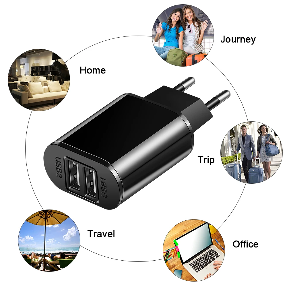 Зарядное устройство с 2 USB портами 5 В 1 А|charger for samsung|phone charger samsungusb |