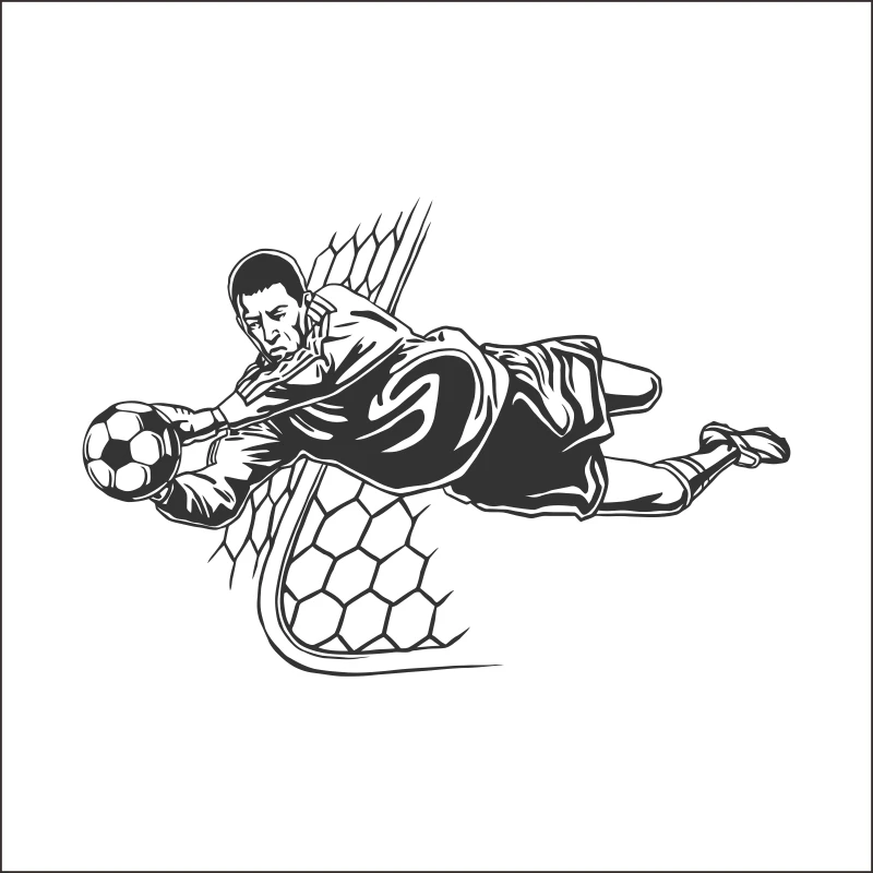DCTAL CHM Portero de futbol etiqueta engomada del jugador Deportes Futbol coche cascos nombre la habitacion 8654|Наклейки на стену| |