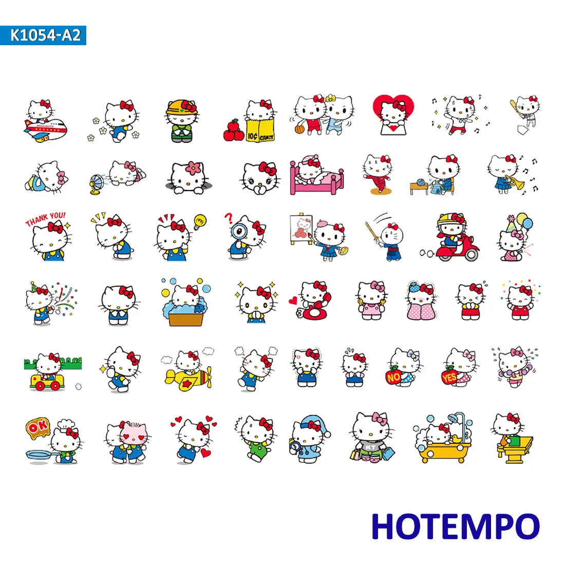 Sanrio Kuromi Melody Keroppi Pekkle Gudetama милые наклейки для детей письмо дневник в стиле Скрапбукинг Канцелярские наклейки Pegatinas - Цвет: K1054-A1