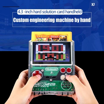 Новинка для coolbaby X7 4,3 inch 8-bit полной интеграции ностальгические DIY ручной работы жесткий решение с геймпад Plug карточная игра