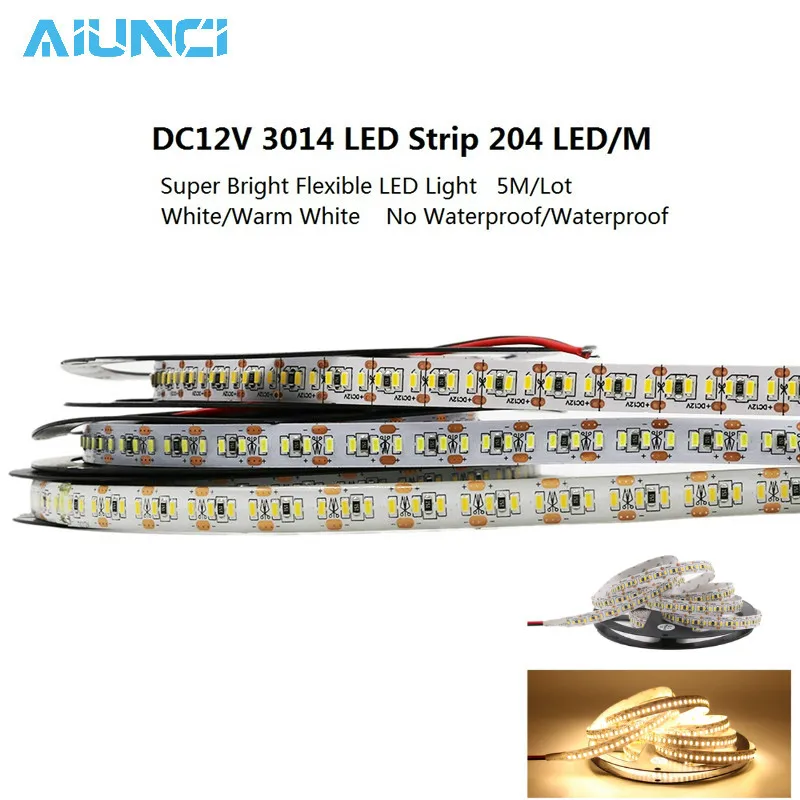 

Водонепроницаемая светодиодная лента SMD 204, 5 м, 3014 светодиодов, s/m