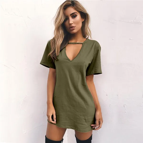 Army Green Rogi, женские футболки, топы,, сексуальная хлопковая Футболка Harajuku с v-образным вырезом, женские футболки с коротким рукавом, женские длинные топы, футболки размера плюс 5XL - Цвет: Army Green