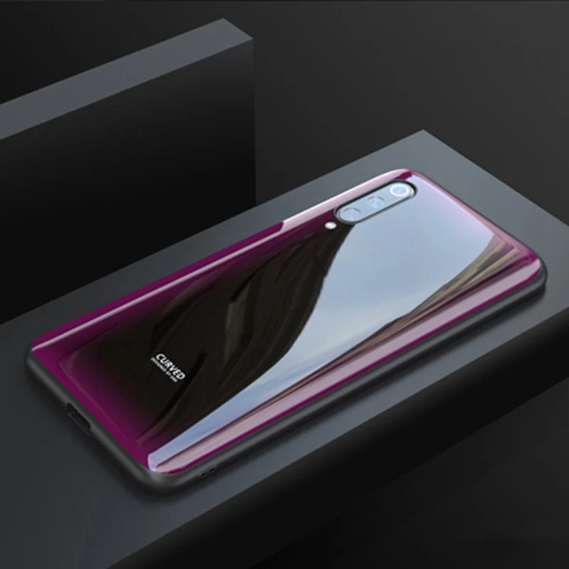 A2 2 шт. 6D чехол из закаленного стекла для Xiaomi Mi 9 чехол для деловых мужчин чехол для Xiaomi Mi 9 чехол силиконовый бампер Coque для Xiaomi Mi 9 - Цвет: A2