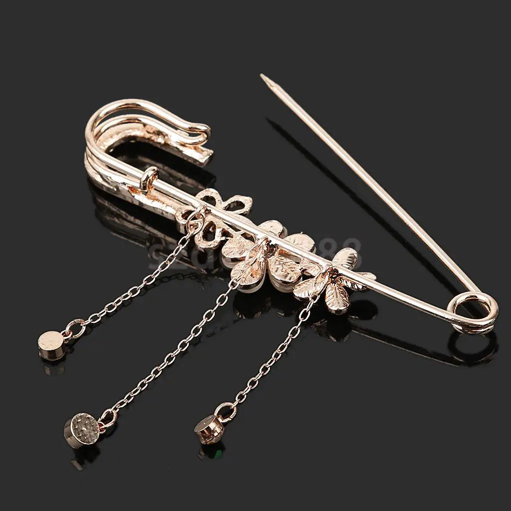 Женские Стразы Металлическая Булавка для килта Хрустальная брошь в виде цветка