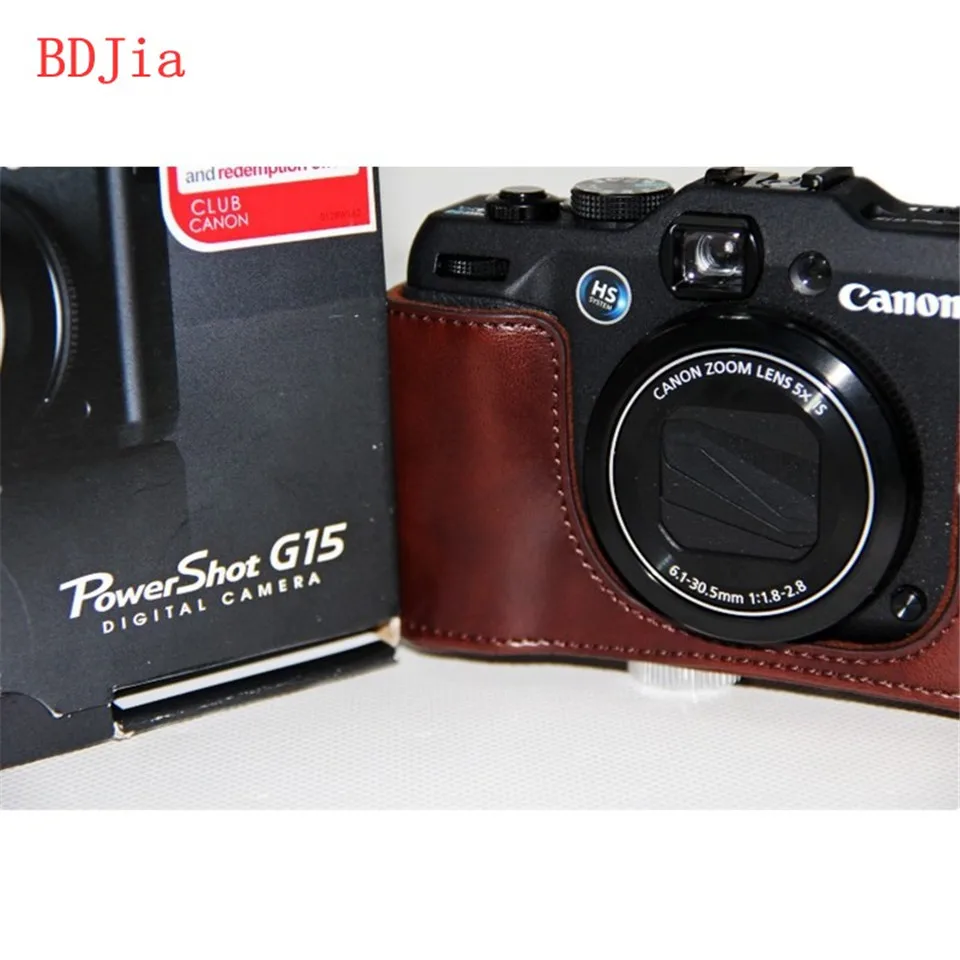 Чехол сумка из искусственной кожи для камеры Canon G16 G15 с плечевым ремнем 3 вида