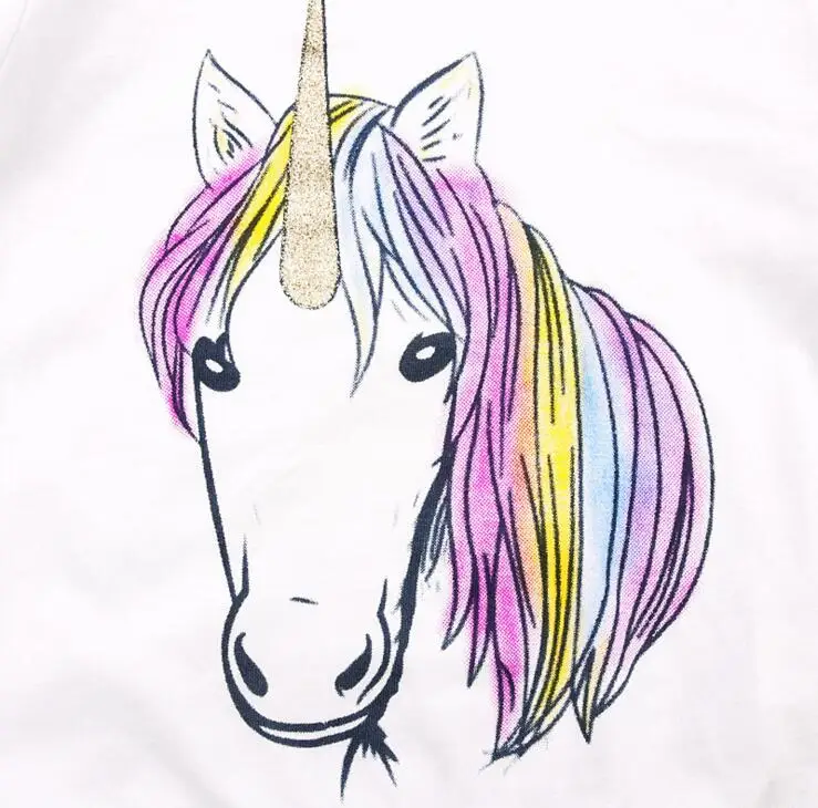 Прекрасный Baby Unicorn футболка и штаны в горошек Детский комплект 3 шт.