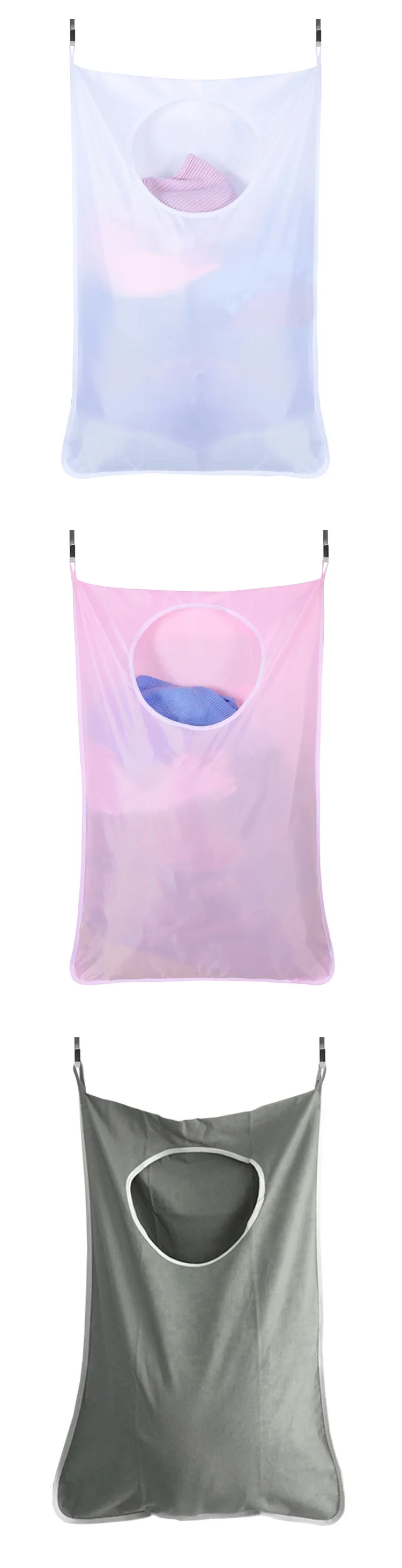 Portable Large Capacity home storage bag dirty clothes bag washroom bag hanging durable Oxford fabric bag Organizer laundry bag