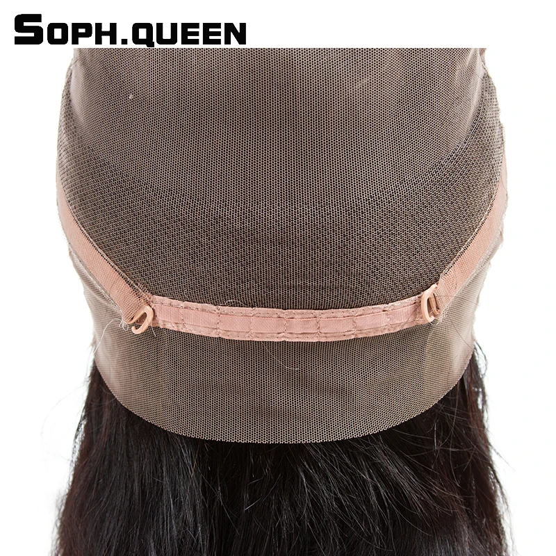 Soph queen натуральные черные перуанские волосы прямые Волнистые 3 пряди с 360 фронтальным кружевом Remy человеческие волосы для наращивания