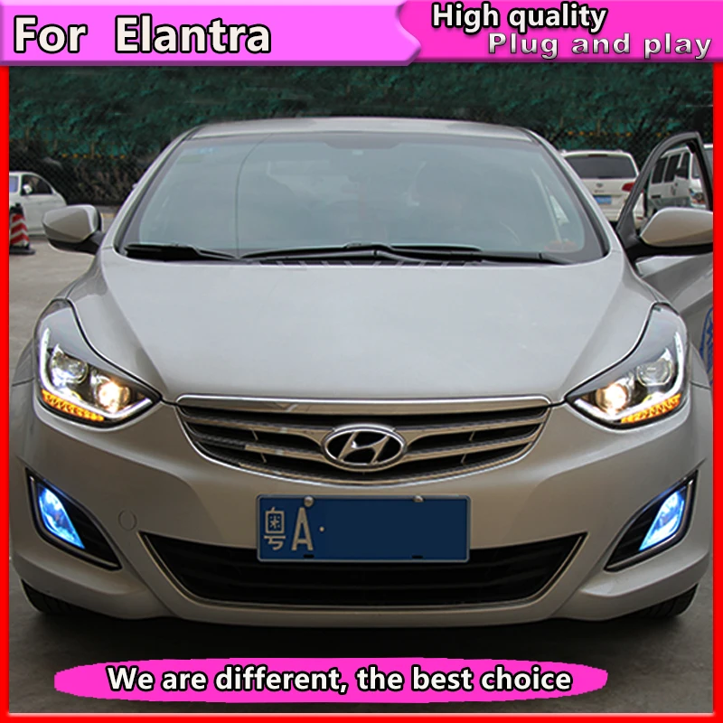 

Car Headlight for Hyundai Elantra Headlights 2012-2016 LED Headlight DRL Bi Xenon Lens High Low Beam Parking Headlight assembly