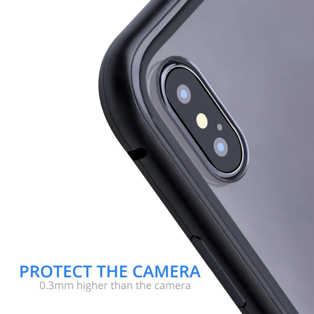 Магнитный чехол для телефона FONKEN для iPhone 6 6s Plus 7 8 Plus X XS MAX XR прозрачный Магнитный чехол Ультратонкий чехол для мобильного телефона