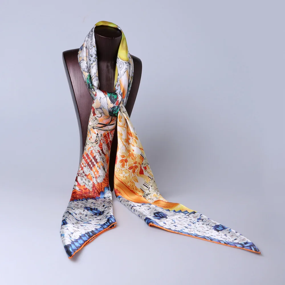 Роскошный брендовый женский 100% шелковый шарф квадратные шарфы Infinity 135*135 см