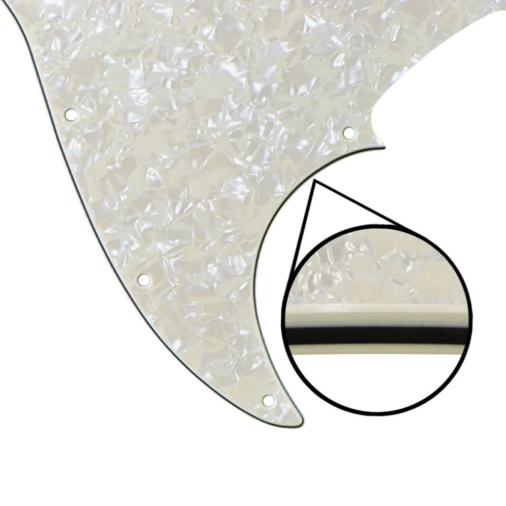 FLEOR 1 шт. Jazz Bass pick guard 4 String JB Bass pick Guard скретч пластина и винты для США/Мексика бас гитара аксессуары