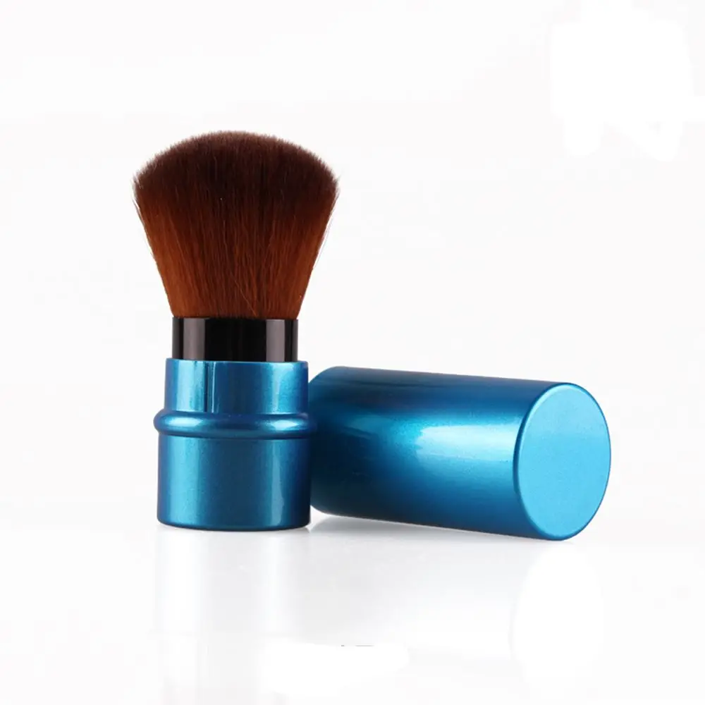 cool blue 1 шт. Мини Мягкая Профессиональная Кисть для макияжа Выдвижная основа для лица Пудра Румяна косметические кисти портативные дорожные кисти - Handle Color: cool blue
