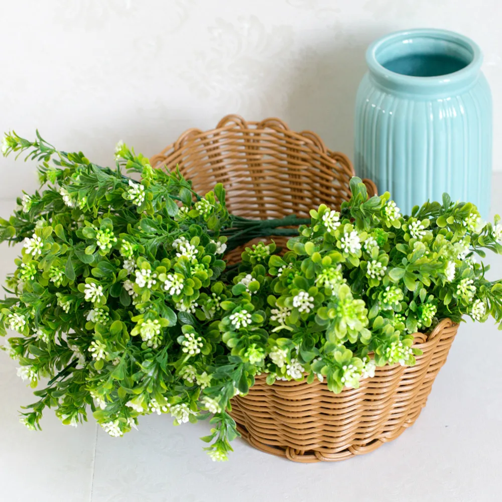 7 филиалов Искусственный пластик зеленый завод Моделирование Букет Милана