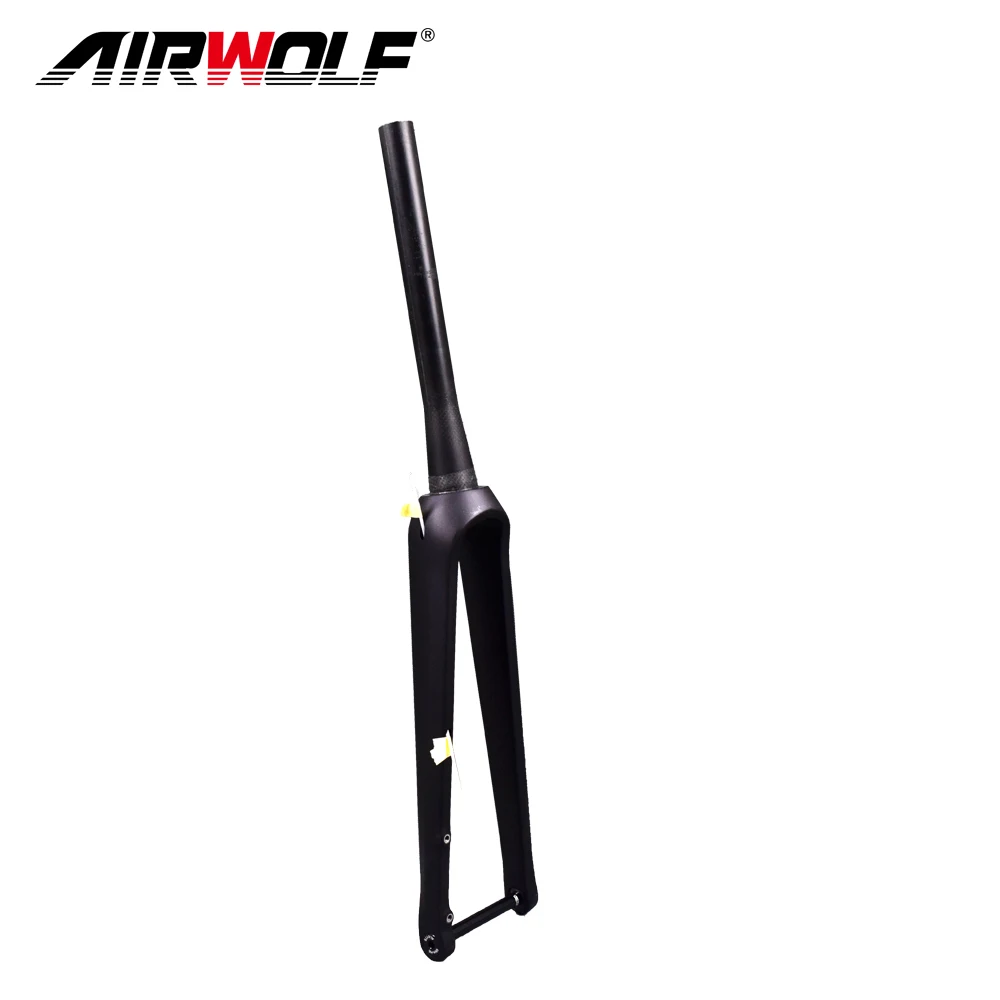 Велосипедная передняя вилка Airwolf из углеродного волокна сквозная ось 12 мм