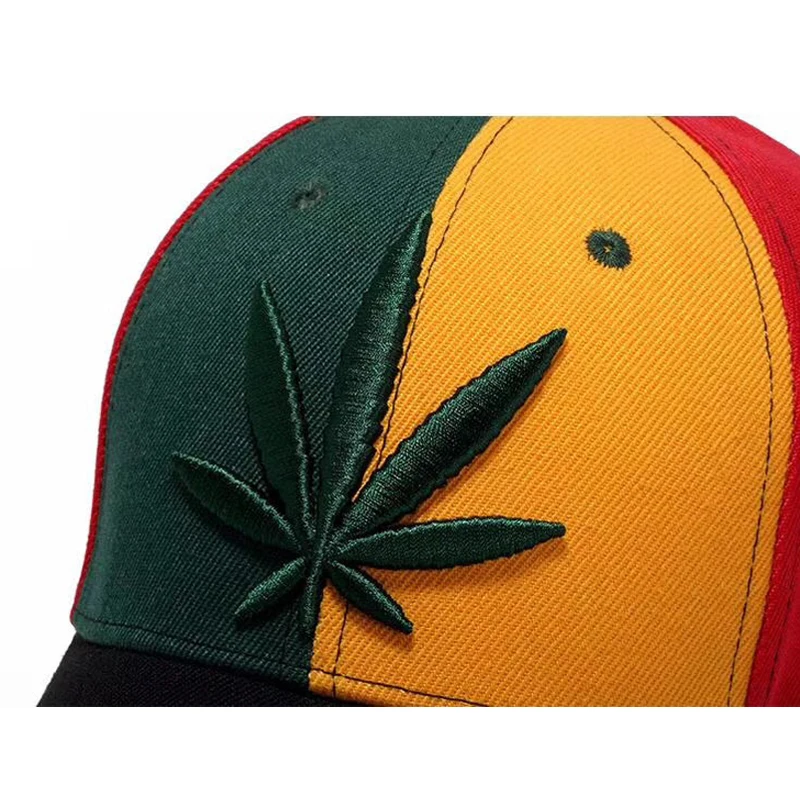 2017 New Hemp Leaves Baseball Caps For Women Men Patchwork Camouflage Brim Hip Hop Green Maple Leaf Snapback Hats Camo Sun Cap|baseball cap|baseball