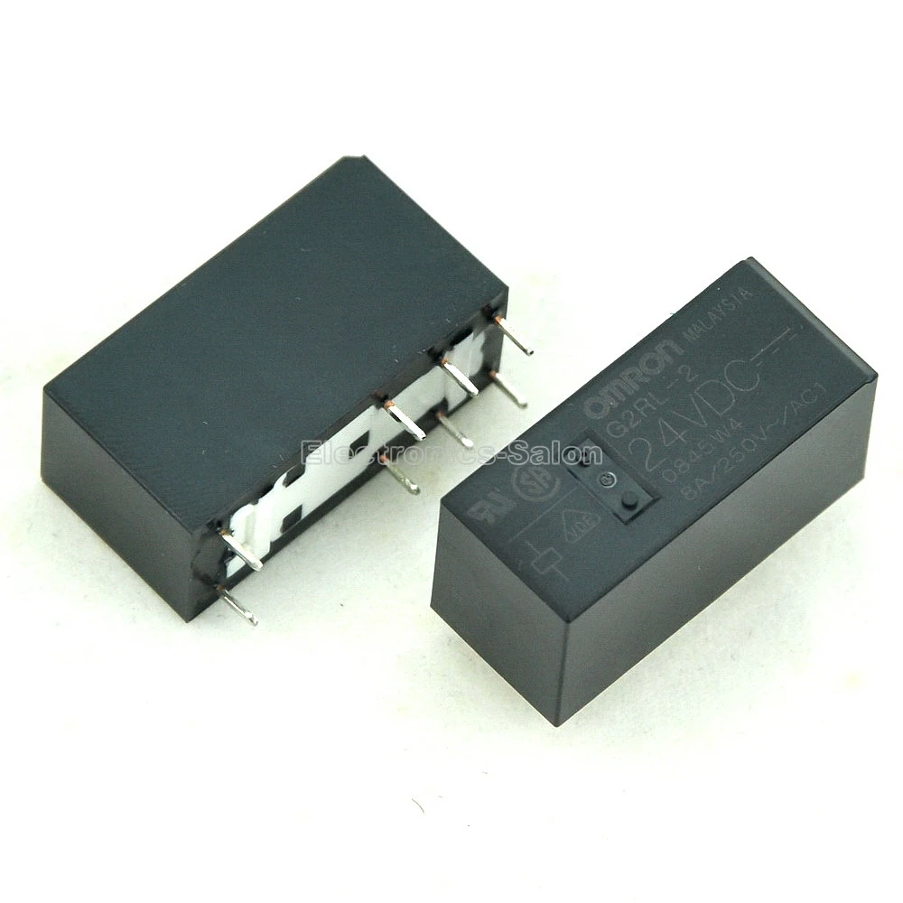(2 шт./лот) G2RL 2 24VDC 24V Высокое Ёмкость низкий профиль DPDT 8 Ампер Мощность PCB реле.|24vdc