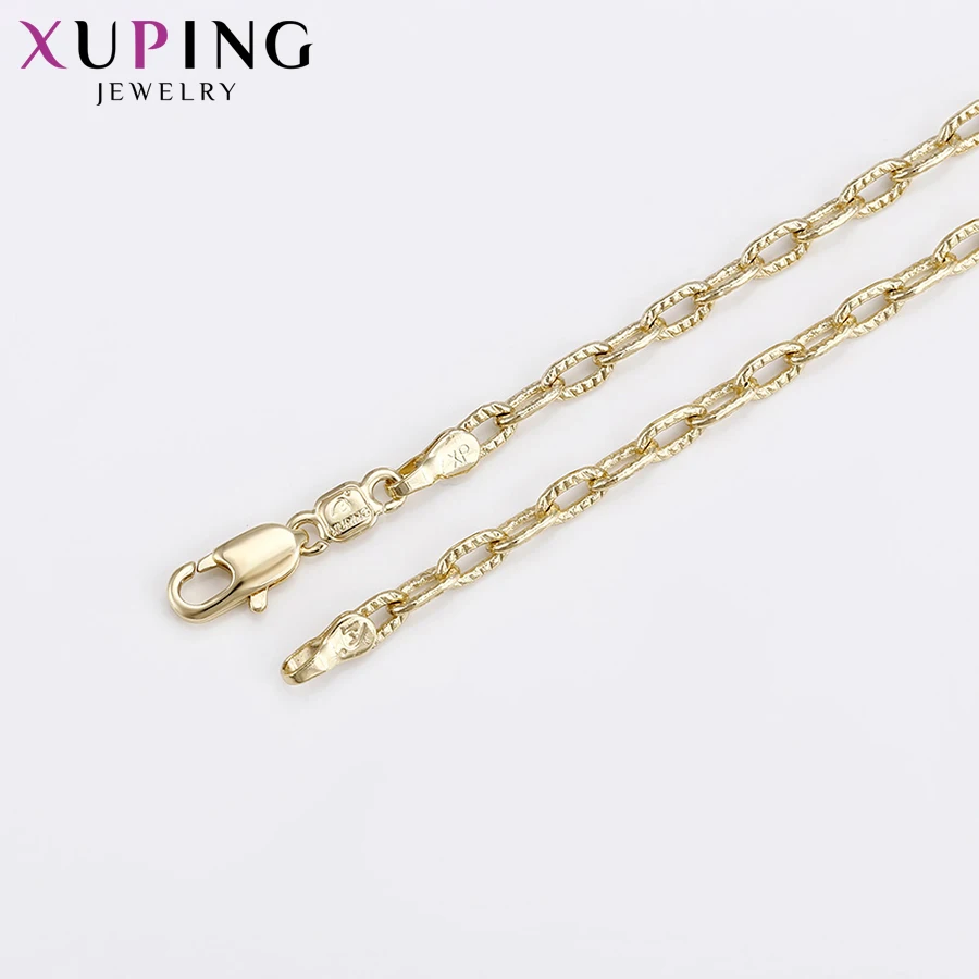 Xuping простое модное ожерелье светло золотого цвета с экологичной медной