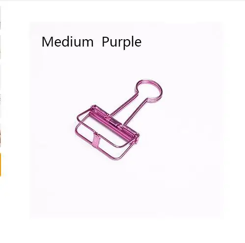 medium purple 5 шт./партия кавайный конфетный цвет металлическая скепочница фото билета скрепка для бумаг зажимы карты Закладка офисные школьные канцелярские принадлежности - Цвет: medium purple