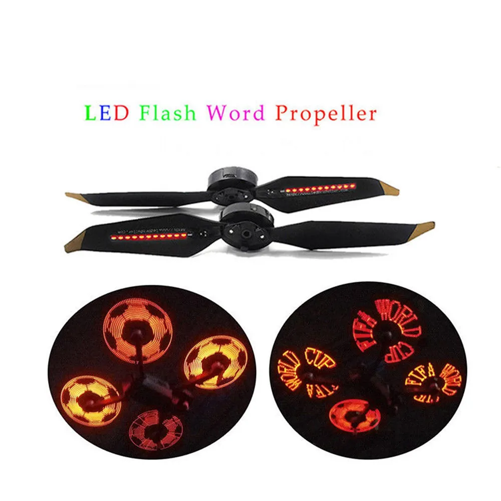 

LED Flash Word Propeller for DJI Mavic Pro / Platinum Programmable Words Quick Release Propellers Props Drone Accessories
