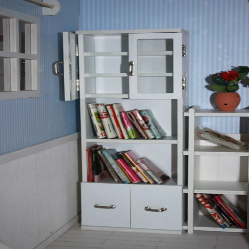 1/6 BJD кукла миниатюрная мебель белый шкаф-кукольный домик