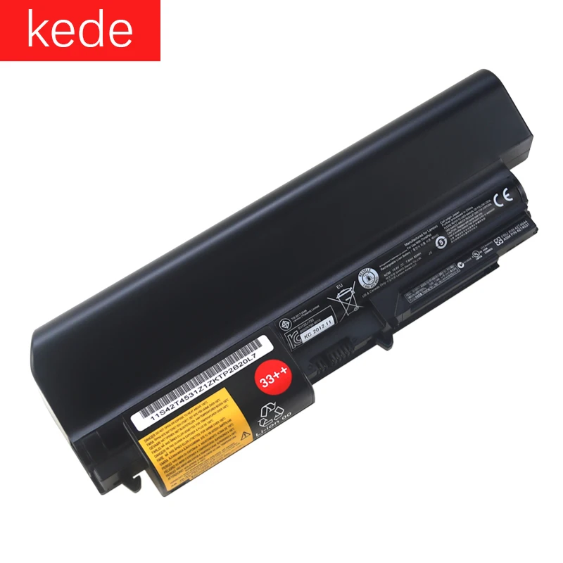Аккумулятор kede для ноутбука lenovo ThinkPad T400 R400 R500 R61 R61I 9 core высокой емкости