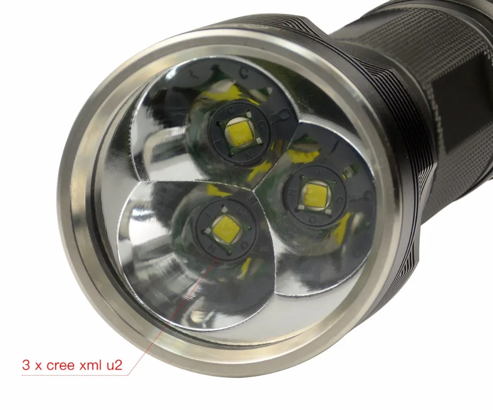 LUCKYSUN F3X 26650 LED flashlight torch light cree lanterna lamps 2300LM Super Bright Extended Tube for longer working time | Освещение