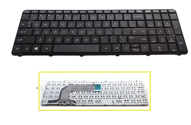 

SSEA New laptop US Keyboard for HP Pavilion 17 17E 17N 17-N 17-E 17-E000 17-E100 black with frame