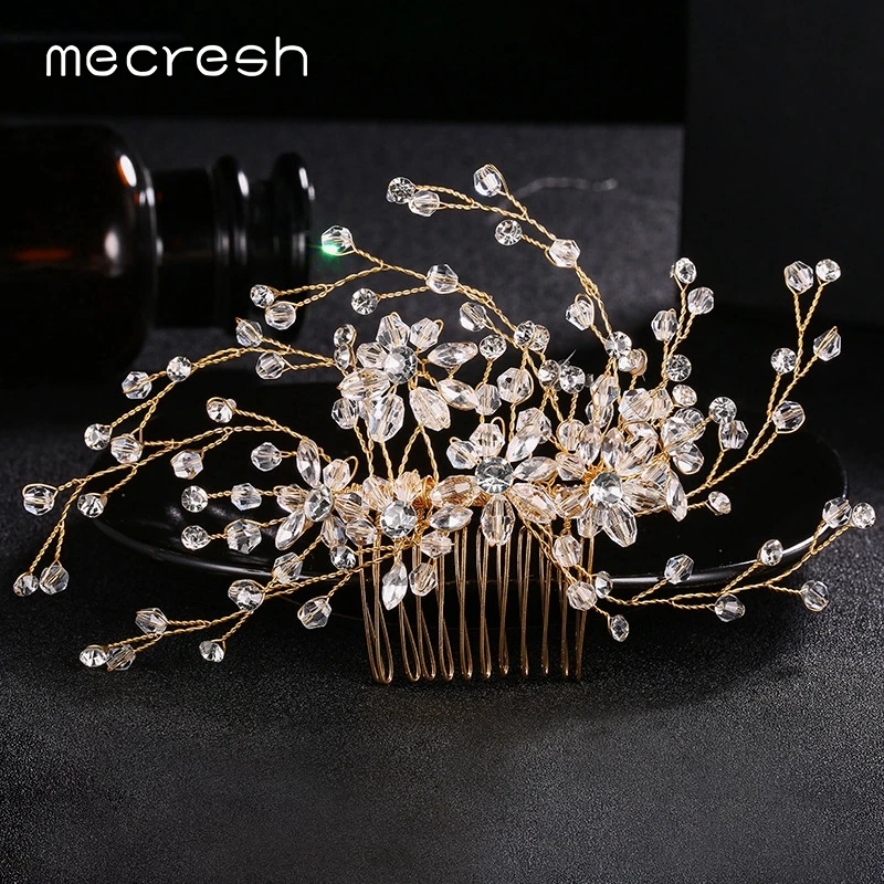 Свадебные расчески для волос ручной работы с кристаллами Marquise/заколки