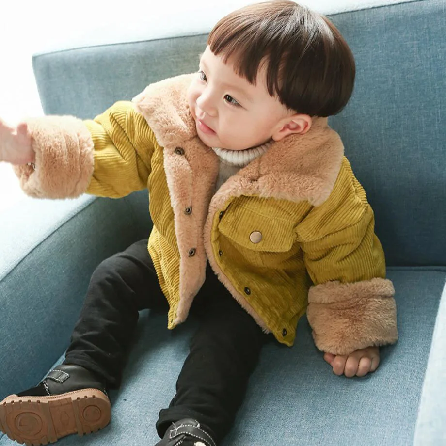 Детская куртка с плюшевой подкладкой на возраст 1 7 лет|Куртки и пальто| |