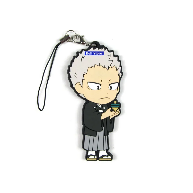 13 Haikyuu аниме брелок Oikawa Tooru Kozume Kenma Kuroo Tendo Satori Koutarou Hinata Резиновый Ремешок/ремешок для мобильного телефона D194 - Цвет: 13