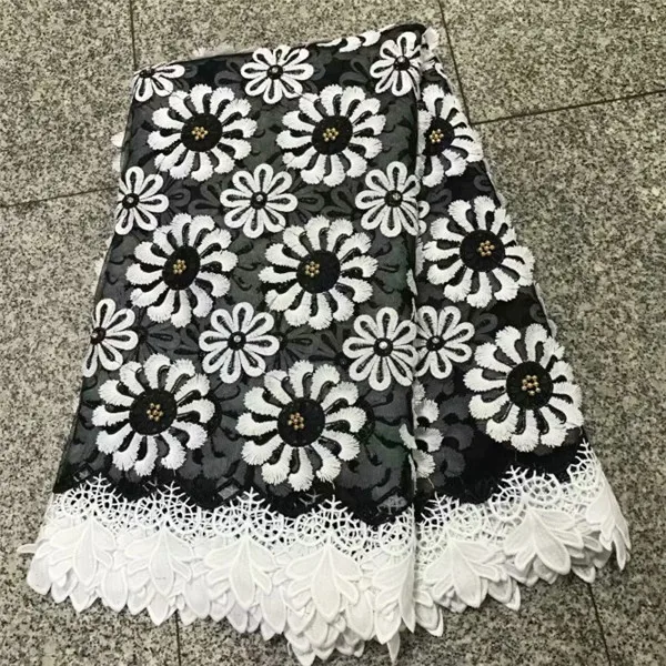 2018 г. модные красные Цвет Африканский швейцарский вуаль кружевной ткани Высокое