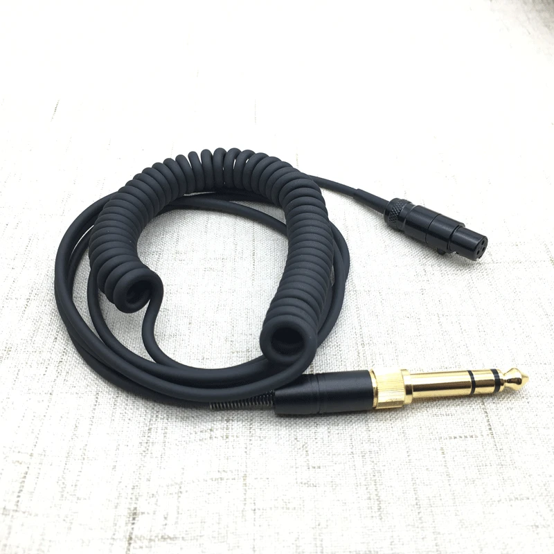 Cable Весенний кабель для наушников AKG K240 K702 Q701 K271 K267 K712 k550 mkiii гарнитура аудио провод 6,35/3,5 мм штекер для Mini XLR - Цвет: Cable