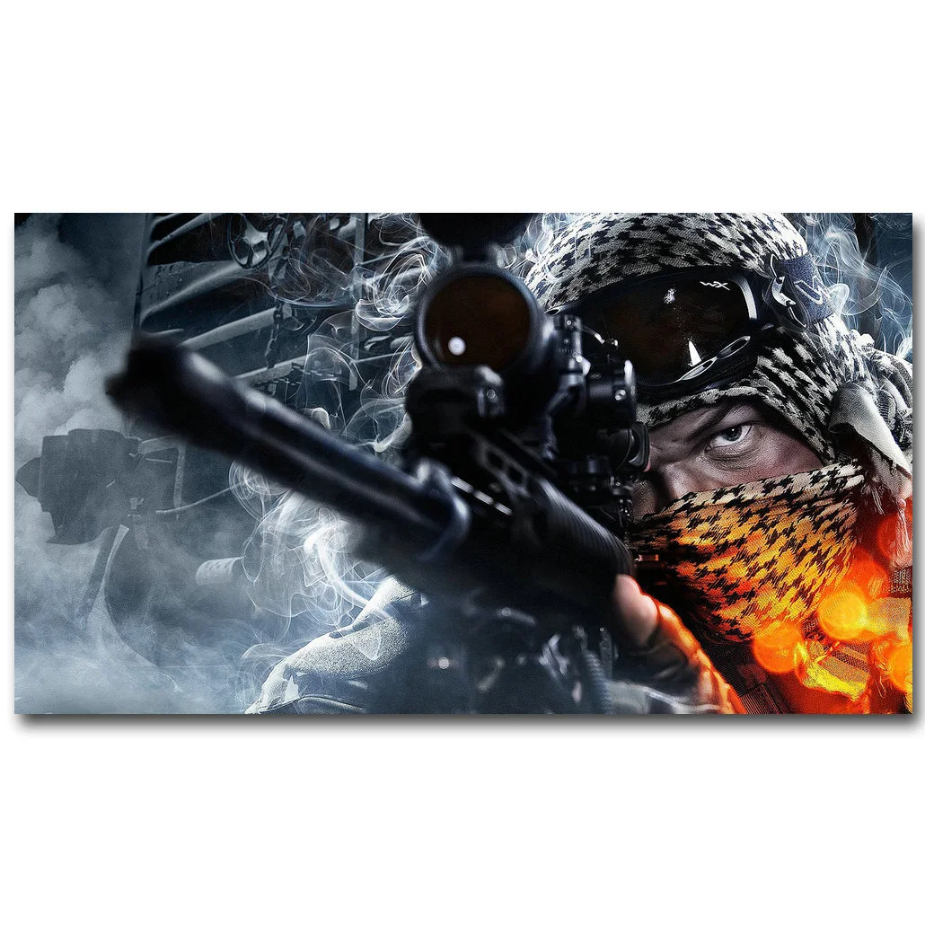 Battlefield BF 1 4 художественная шелковая ткань с принтом плакатов 13x24 24x43 дюймов
