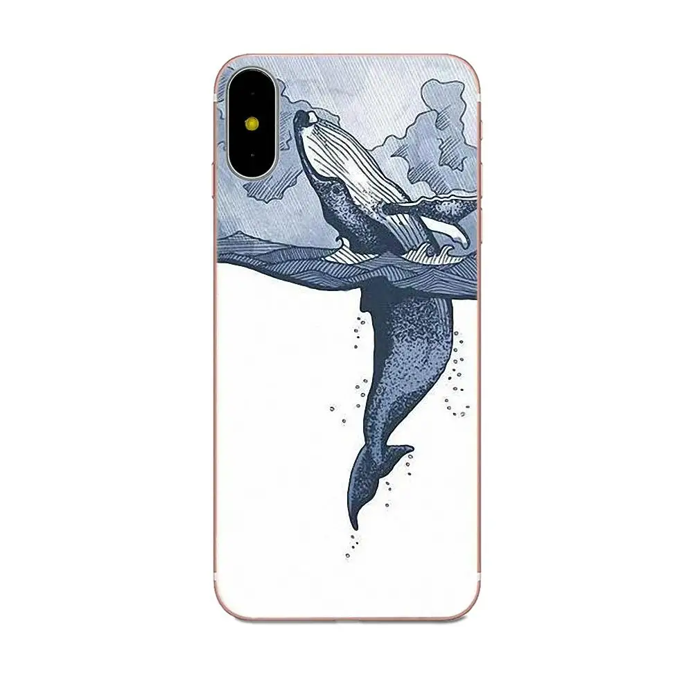 Watercolor Whale For Xiaomi Redmi Mi Note 7 8 9 SE Pro Lite Go Play Soft Pattern | Мобильные телефоны и аксессуары