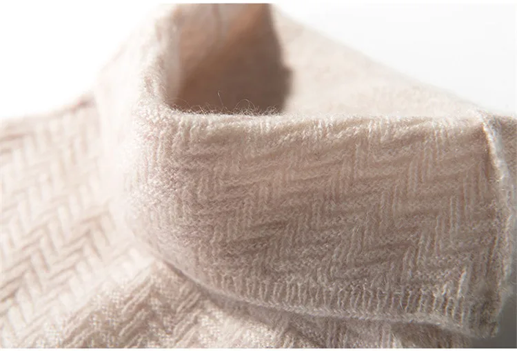 Женский длинный кашемировый пуловер бежевая водолазка Размеры M/L/XL 100% | Женская