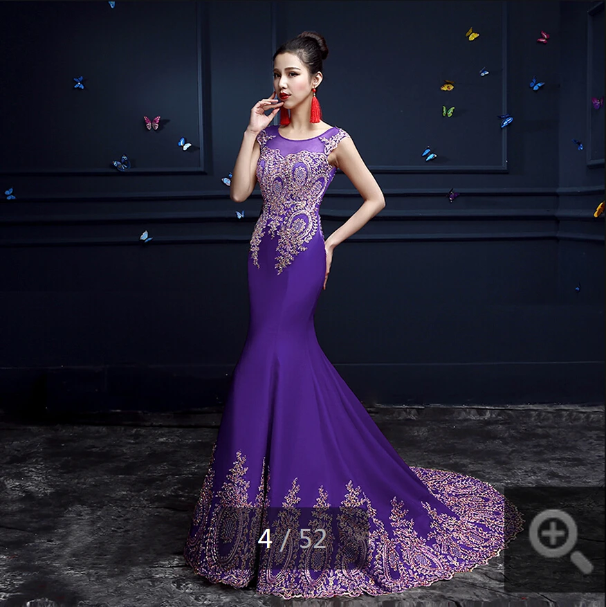 Платье женское 2015 Русалка красное реальное изображение Золотое вечернее платье