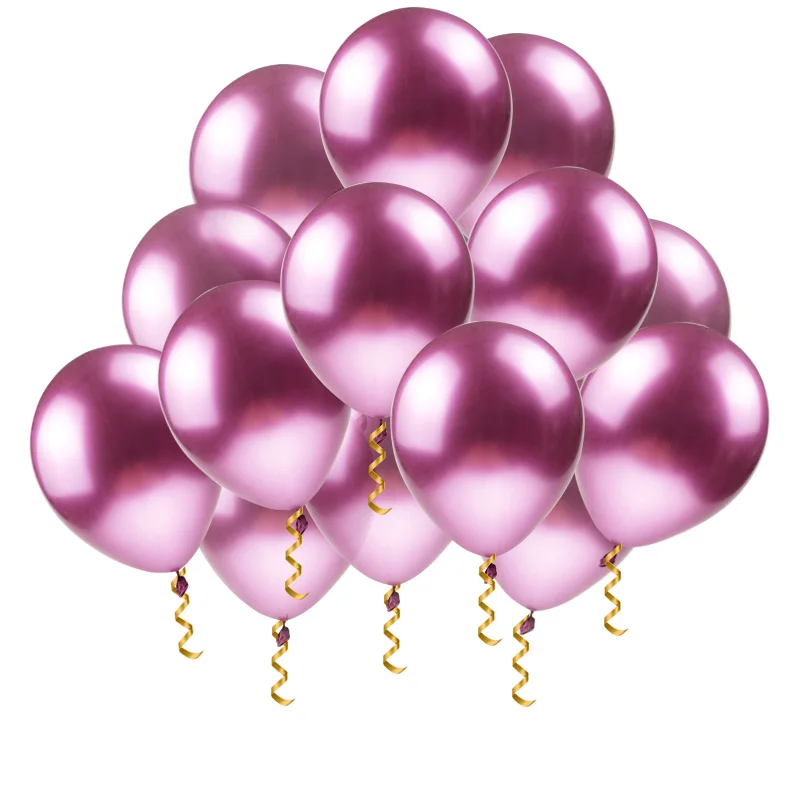 Balloon 4 Толстый золотой металлический шар 12 дюймов Летающий латексный шар хромированный металлический цвет надувной шар воздушный шар детский душ декор для дня рождения - Цвет: Balloon 4