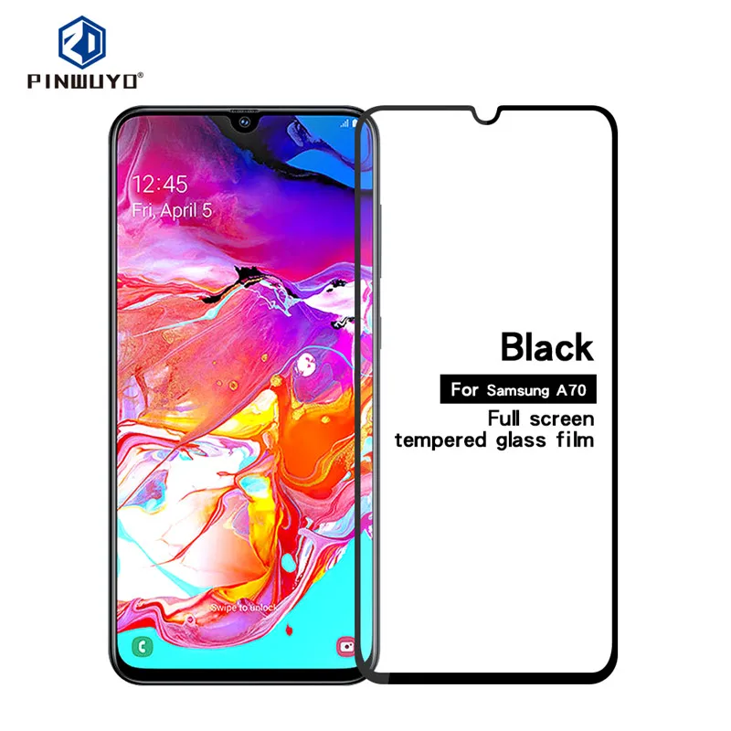 Pinwuyo для samsung Galaxy A70 Стекло 6 7 дюймов пленка полного покрытия Экран протектор